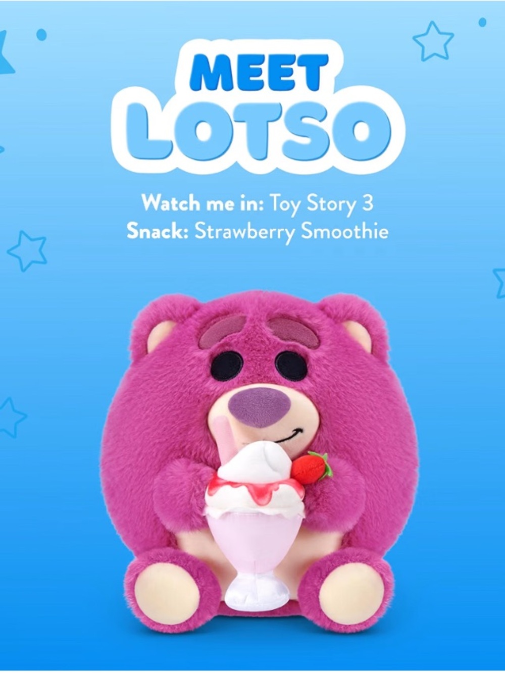 2/$12 NWT Zurru Snackles 5in Toy Story Lotso Plush — Pink Bear Kids Toy - Picture 1 of 2